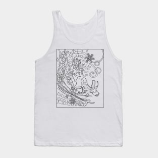 Hound Dog Illustration Tank Top